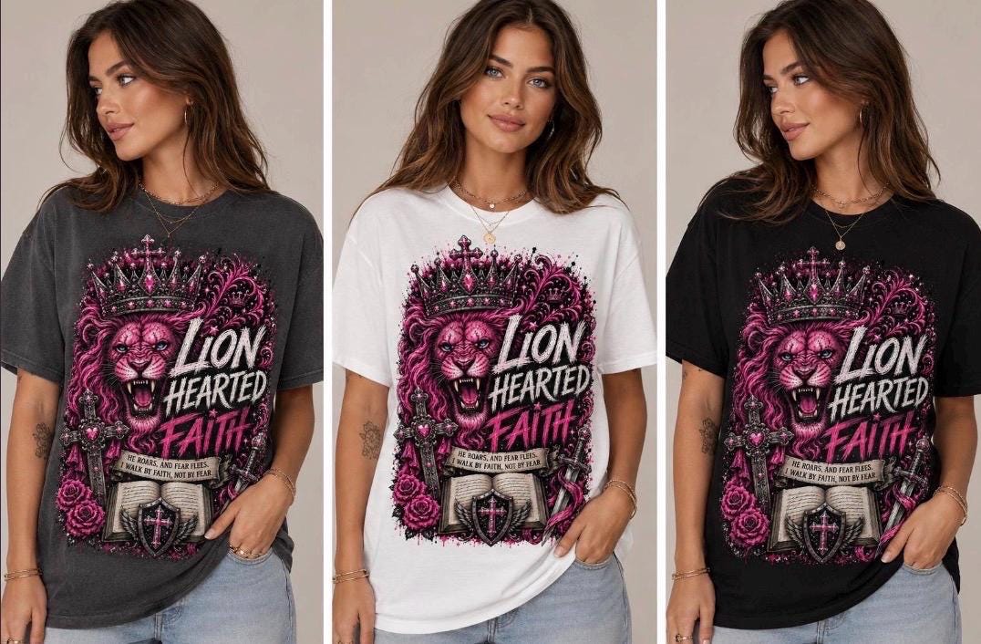 Lionhearted Faith Christian T-Shirt