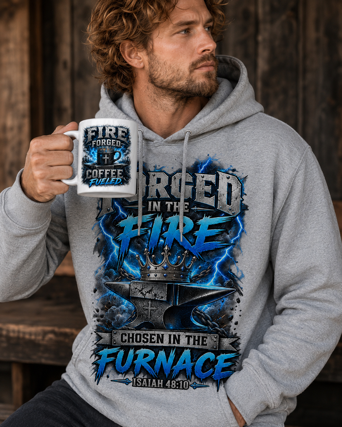 Forged in the Fire Christian hoodie