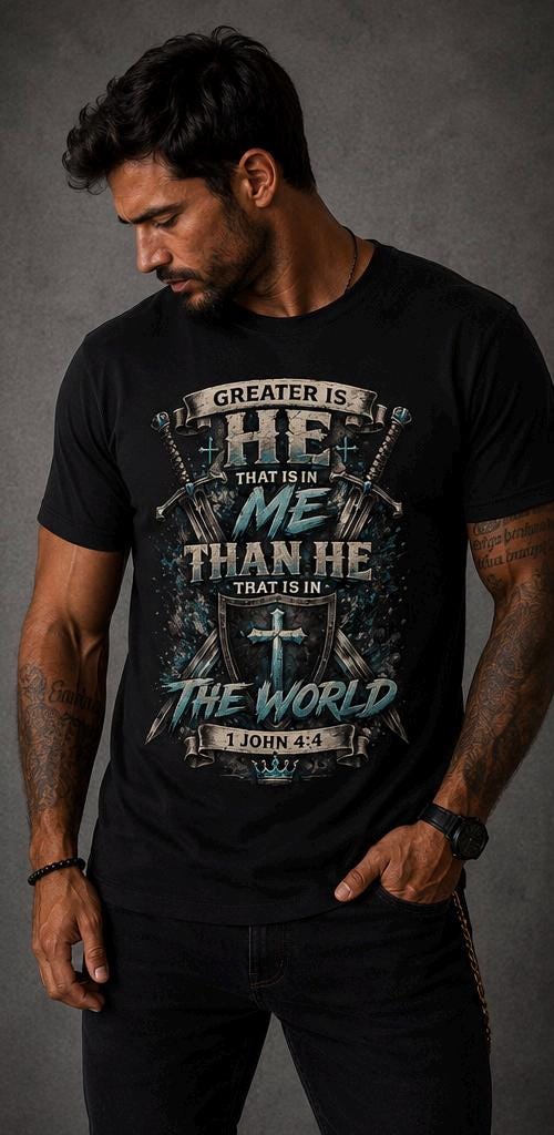 Greater Is He Christian Warrior T-Shirt