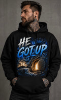 He Got Up Christian hoodie