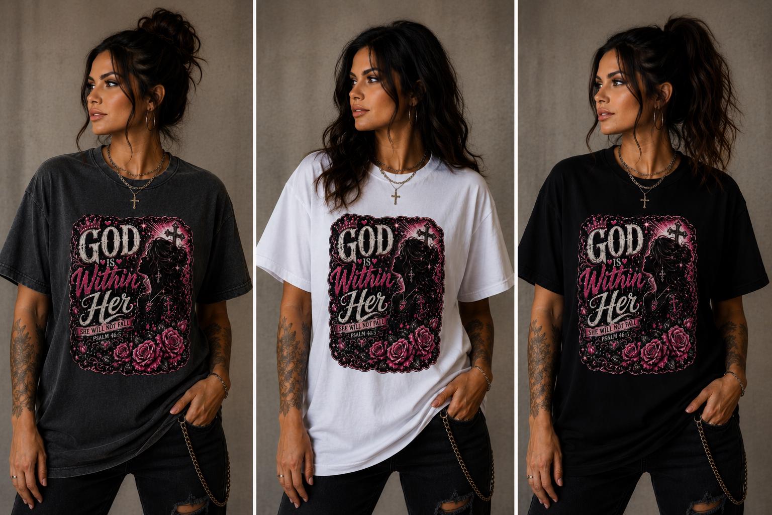 God Is Within Her, She Will Not Fall T-Shirt
