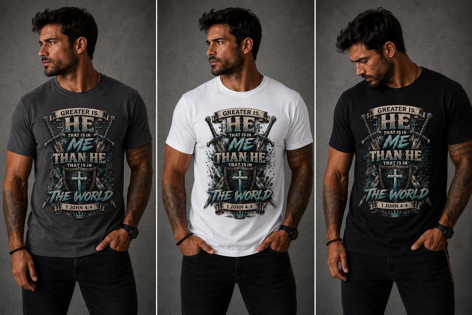 Greater Is He Christian Warrior T-Shirt