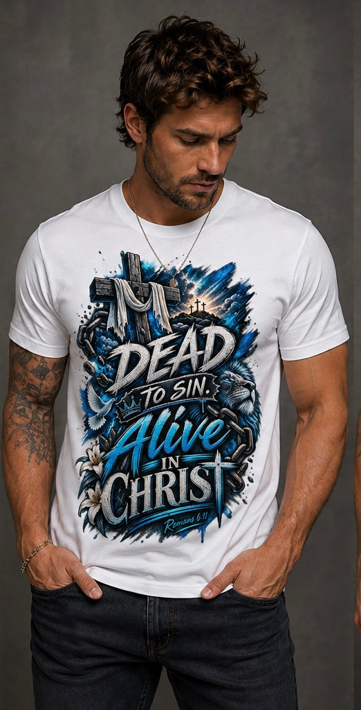 Dead to Sin. Alive in Christ Christian tee