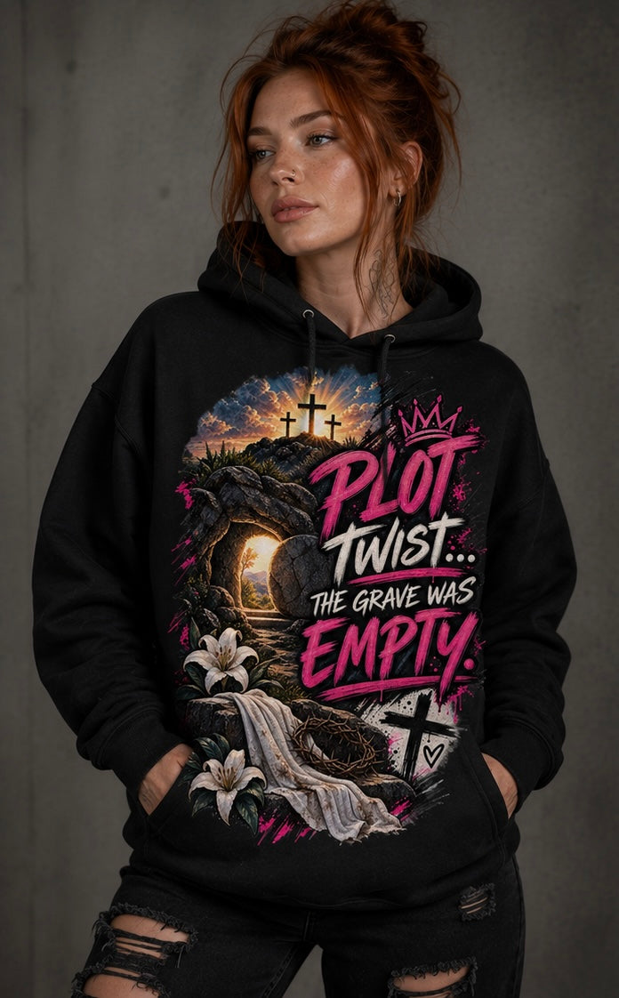 Plot twist… The grave was empty Christian hoodie