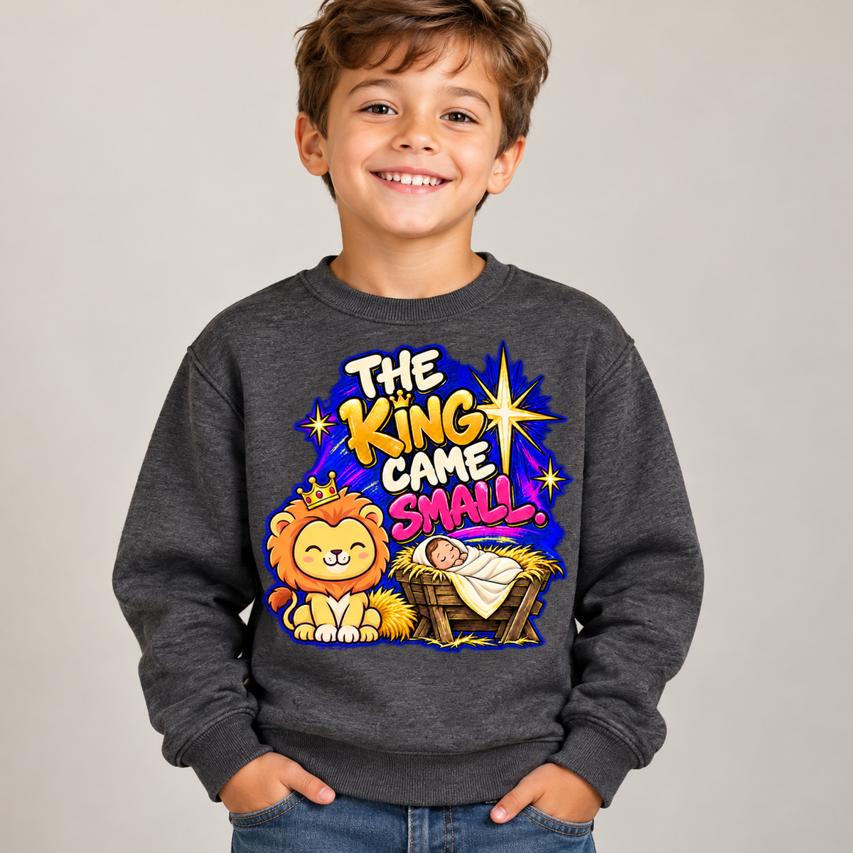 The King came small