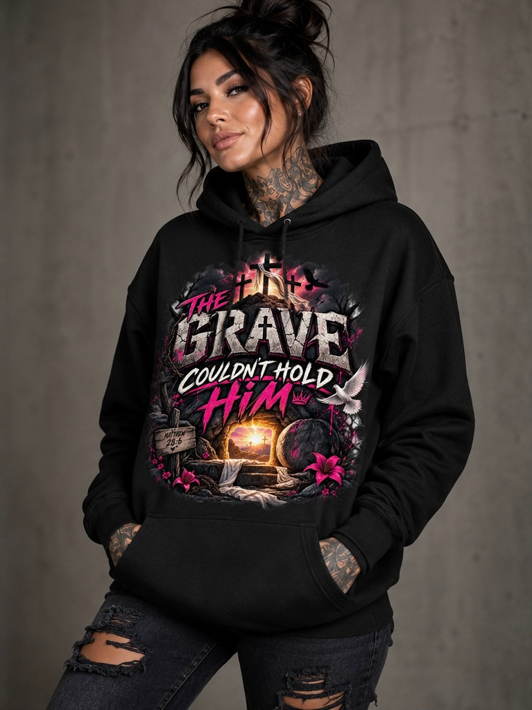 The grave couldn’t hold him Christian hoodie