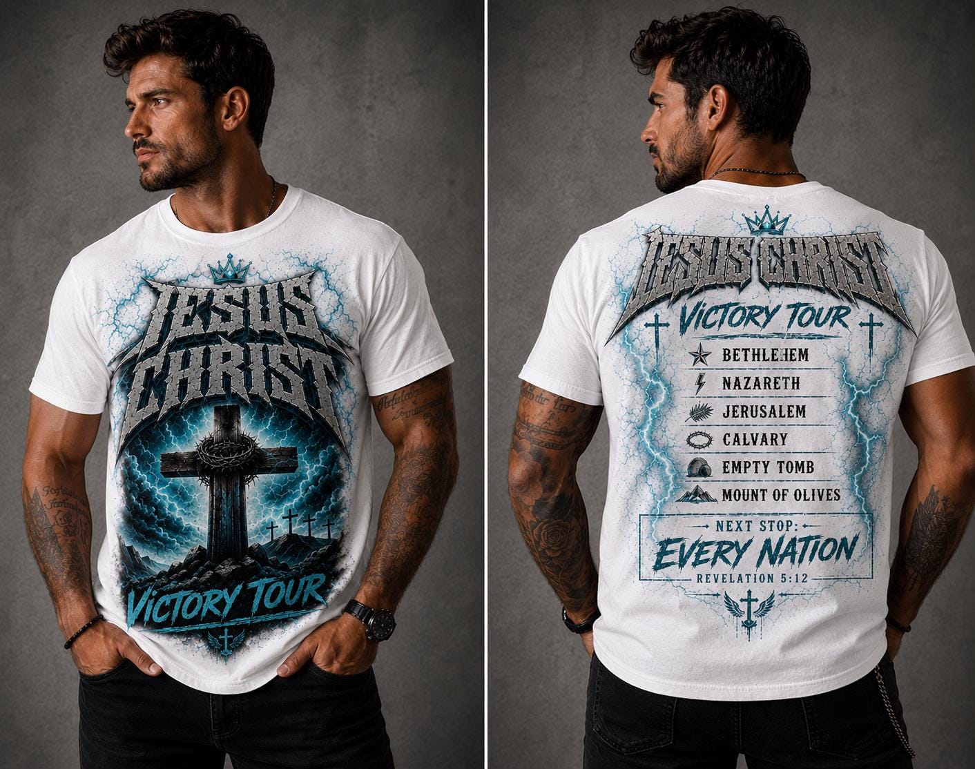 Jesus Christ Victory Tour Christian T-Shirt