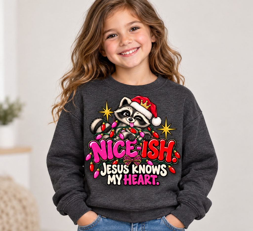 Nice-ish youth Christmas sweatshirt
