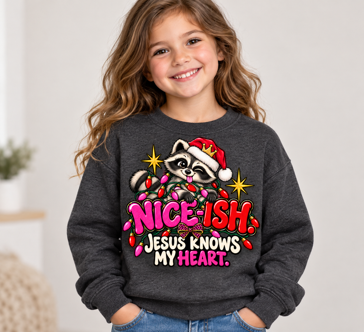 Nice-ish youth Christmas sweatshirt