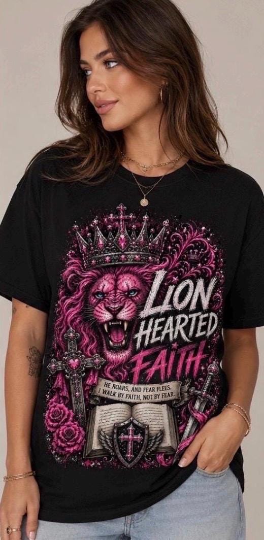 Lionhearted Faith Christian T-Shirt