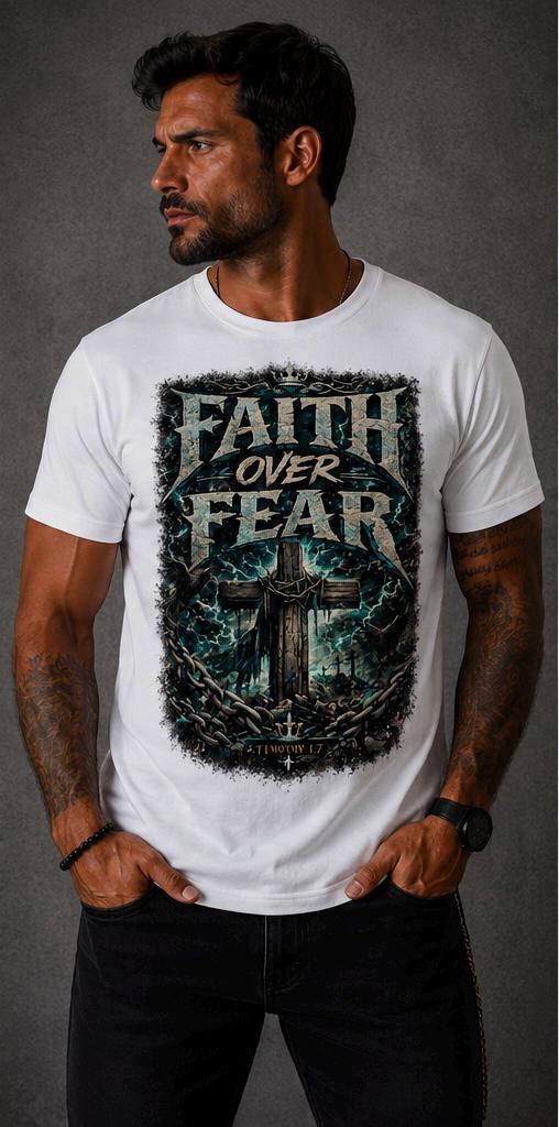 Faith Over Fear Christian Warrior T-Shirt