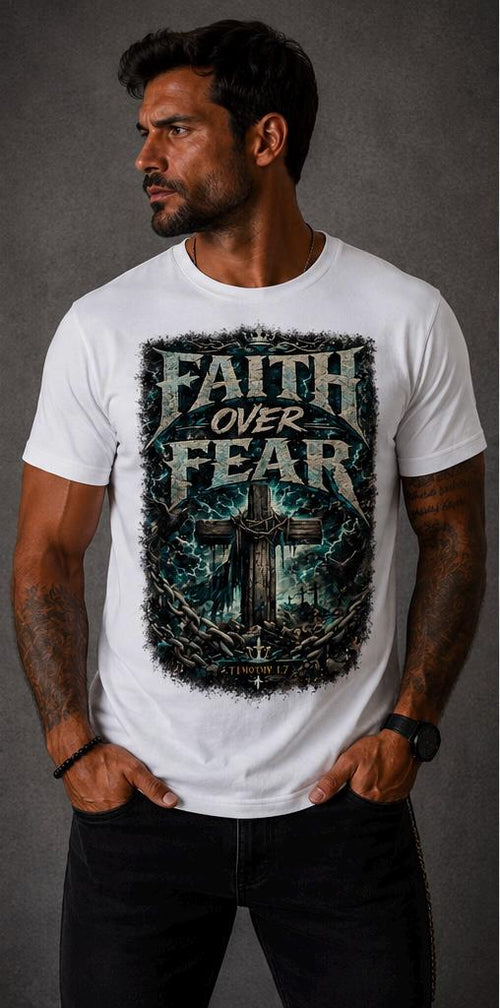 Faith Over Fear Christian Warrior T-Shirt