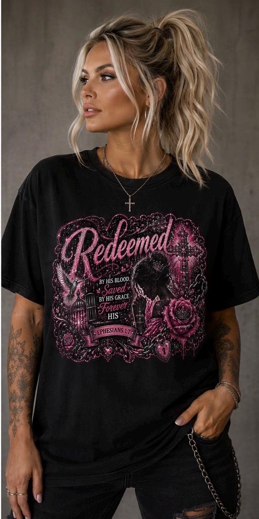 Redeemed – Christian Graphic T-Shirt