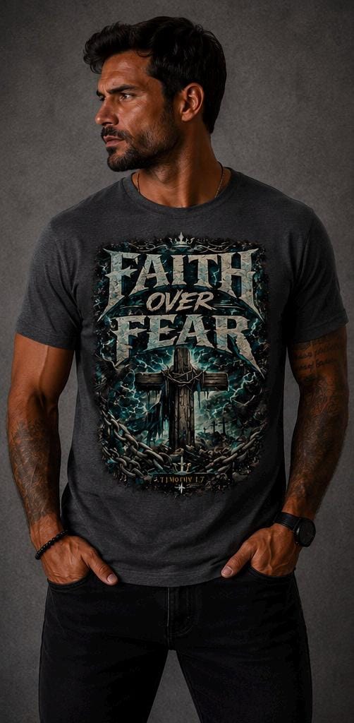 Faith Over Fear Christian Warrior T-Shirt