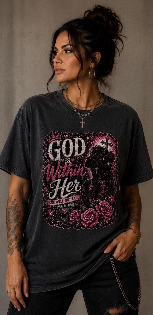 God Is Within Her, She Will Not Fall T-Shirt