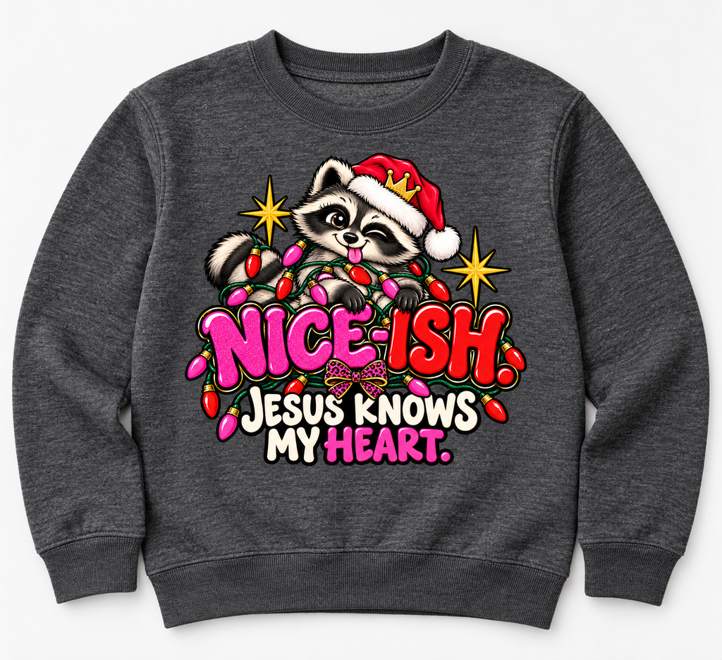 Nice-ish youth Christmas sweatshirt