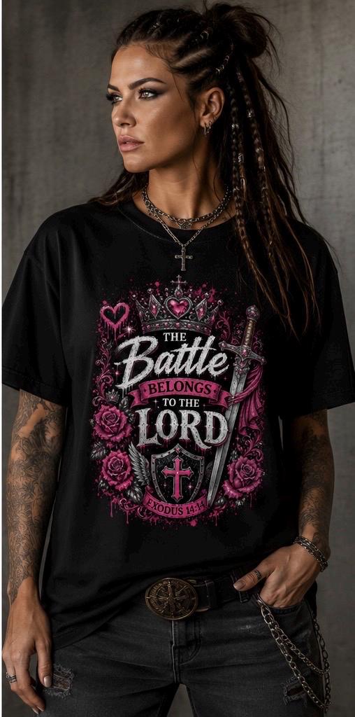 The Battle Belongs to the Lord Christian Warrior T-Shirt