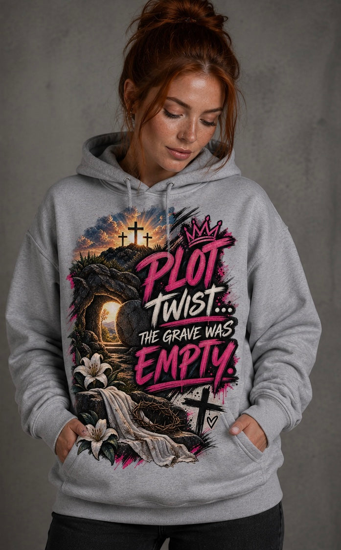 Plot twist… The grave was empty Christian hoodie