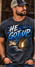 He Got Up Christian tee