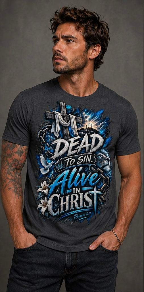 Dead to Sin. Alive in Christ Christian tee
