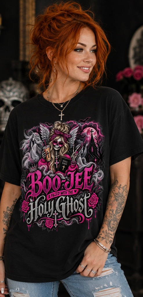 Boo-jee and filled with the Holy Ghost Christian tee