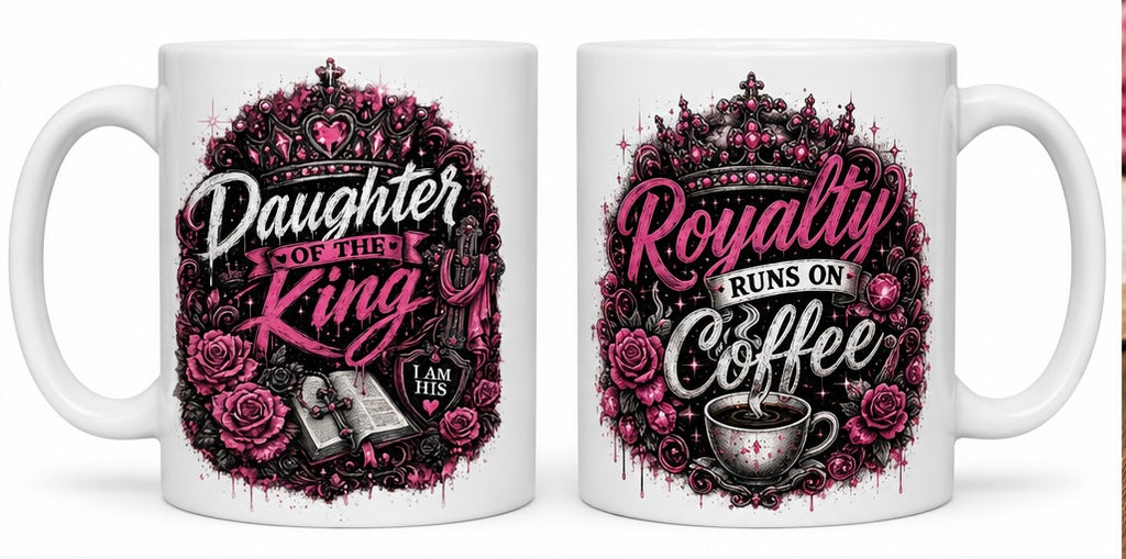 Daughter of the King/Royalty runs on Coffee mug