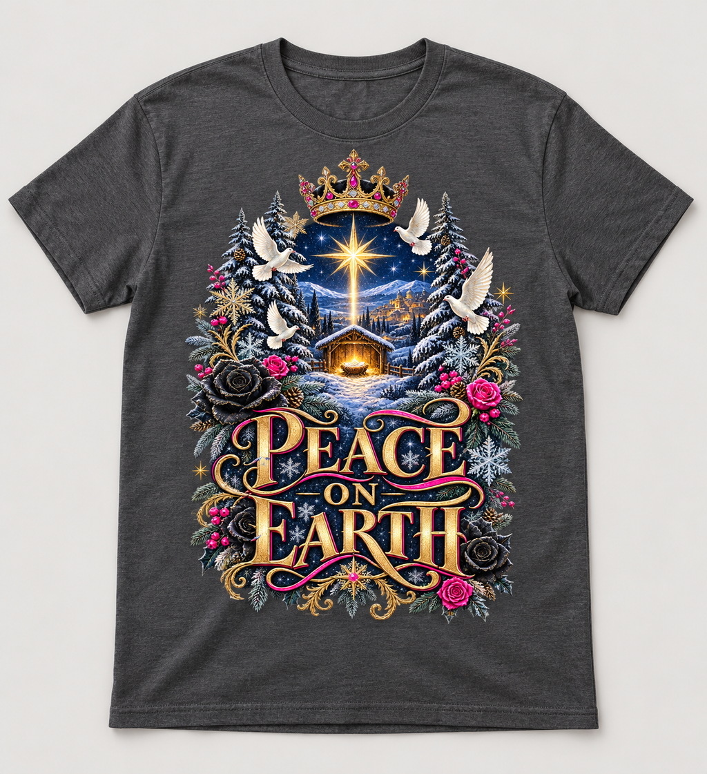Peace on Earth Christian Christmas T-Shirt