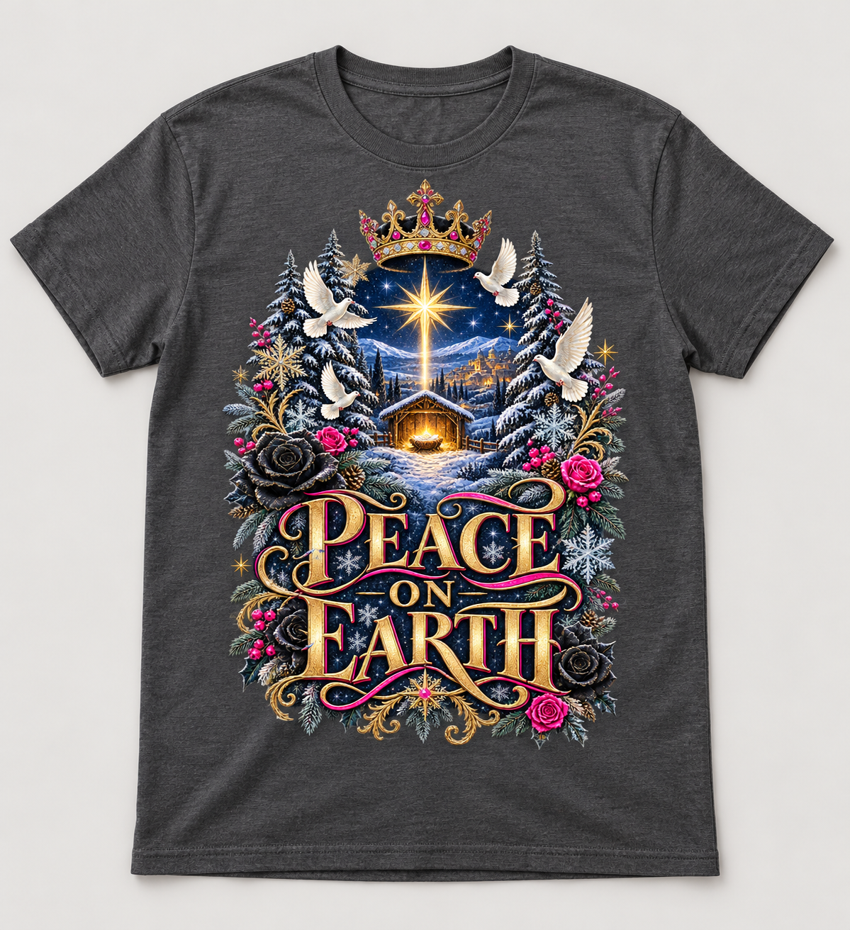 Peace on Earth Christian Christmas T-Shirt