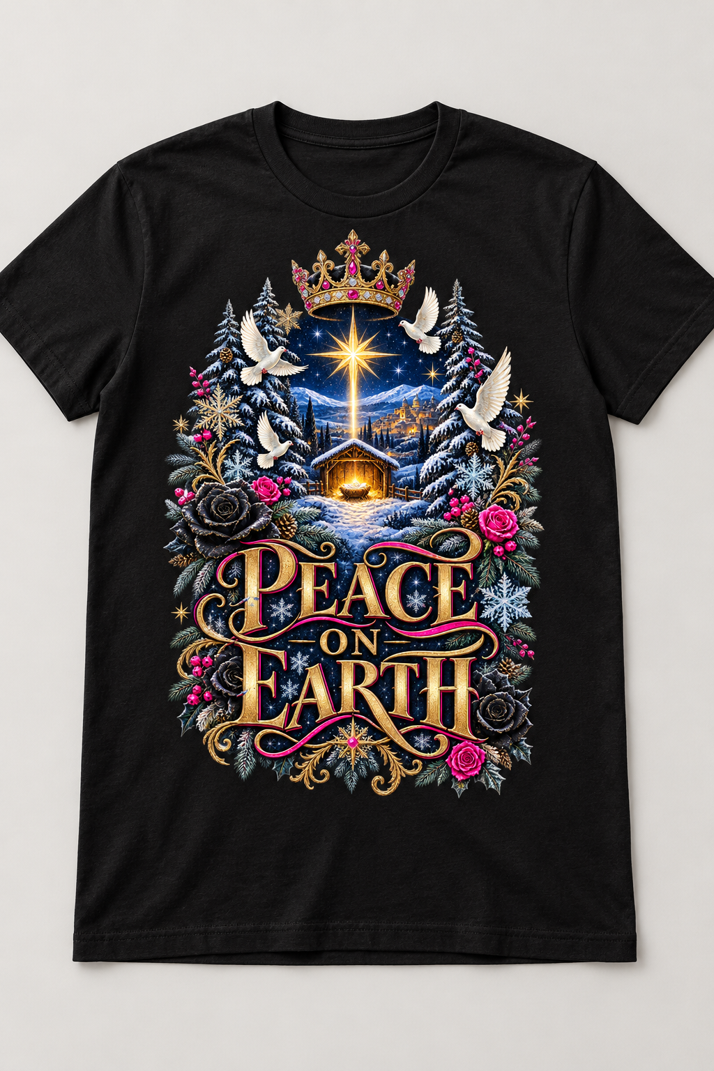 Peace on Earth Christian Christmas T-Shirt
