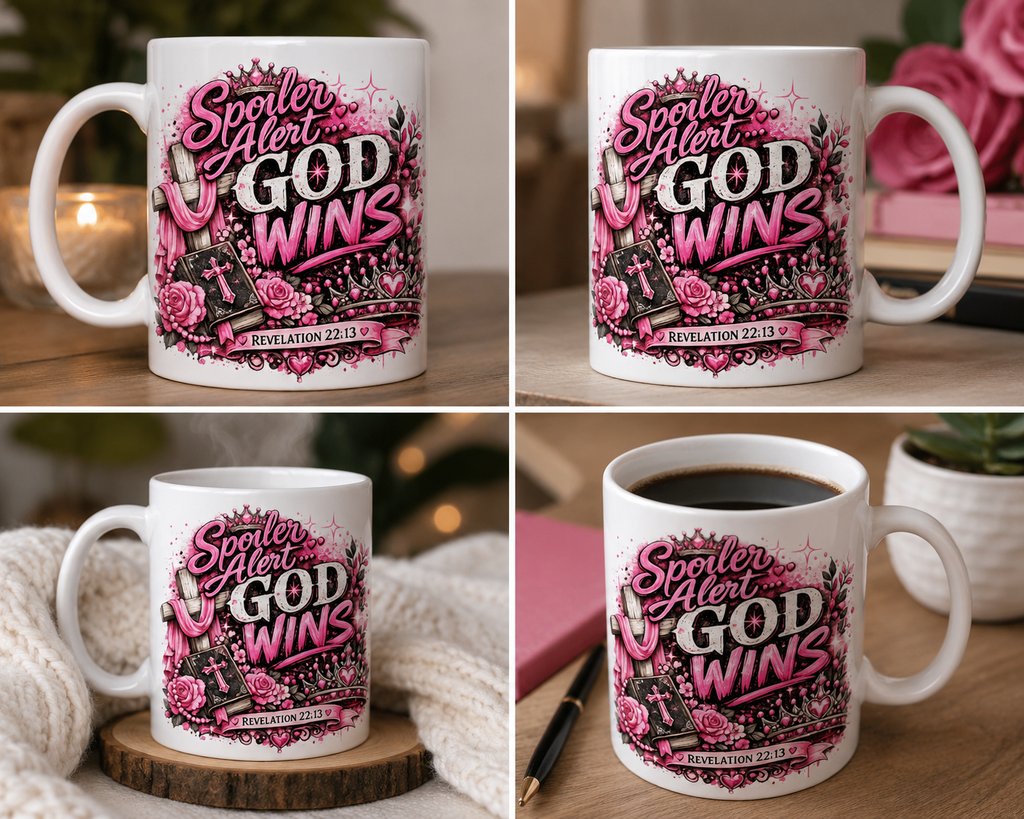 Spoiler Alert… God wins 11 oz mug