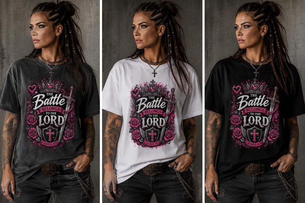 The Battle Belongs to the Lord Christian Warrior T-Shirt