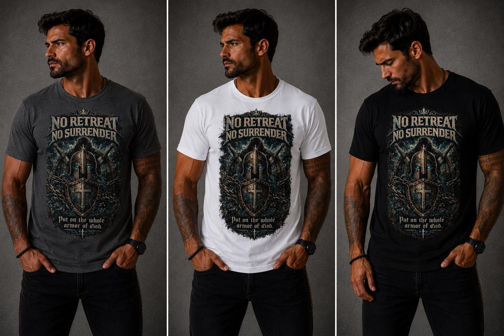 No Retreat, No Surrender Christian Warrior T-Shirt