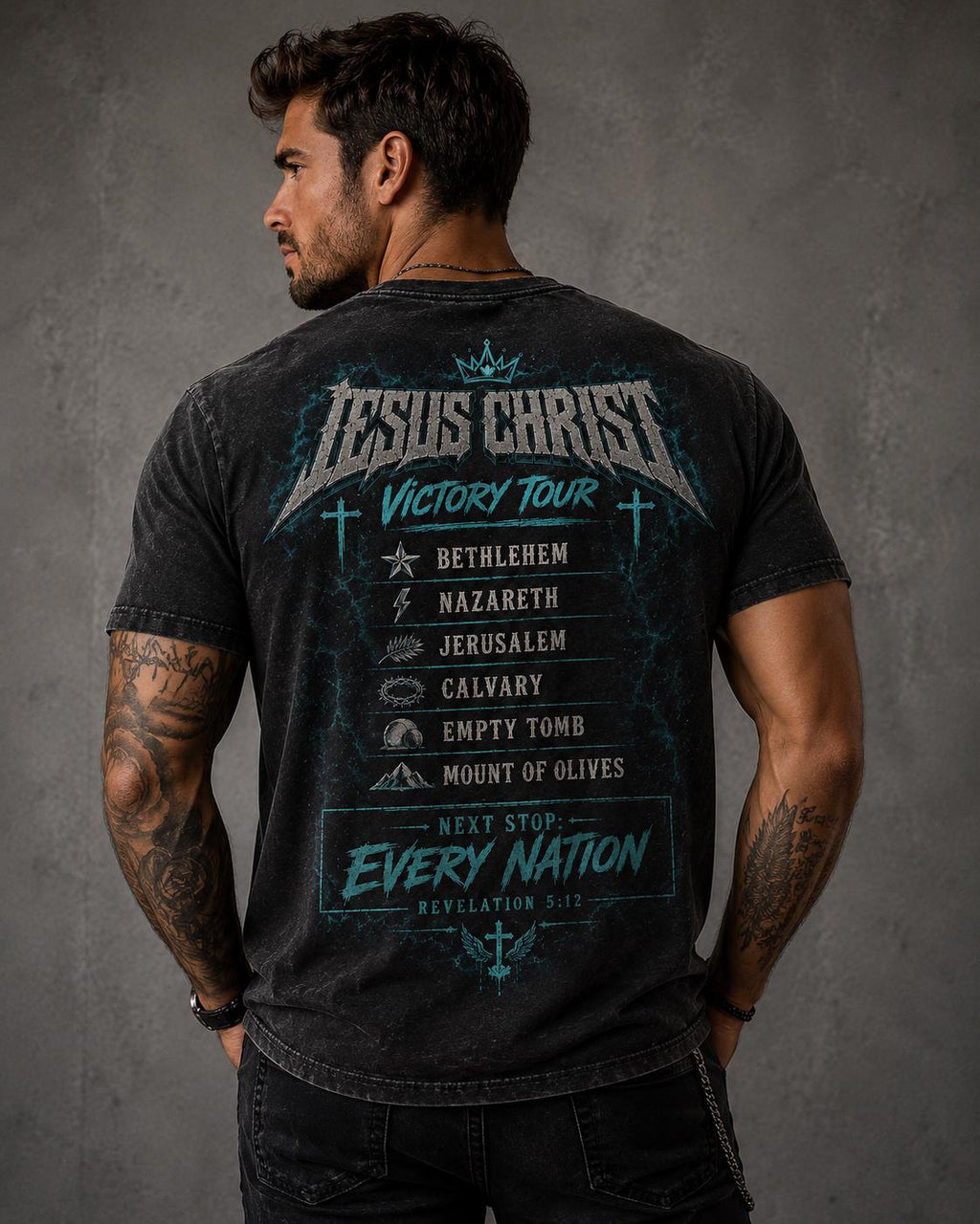 Jesus Christ Victory Tour Christian T-Shirt