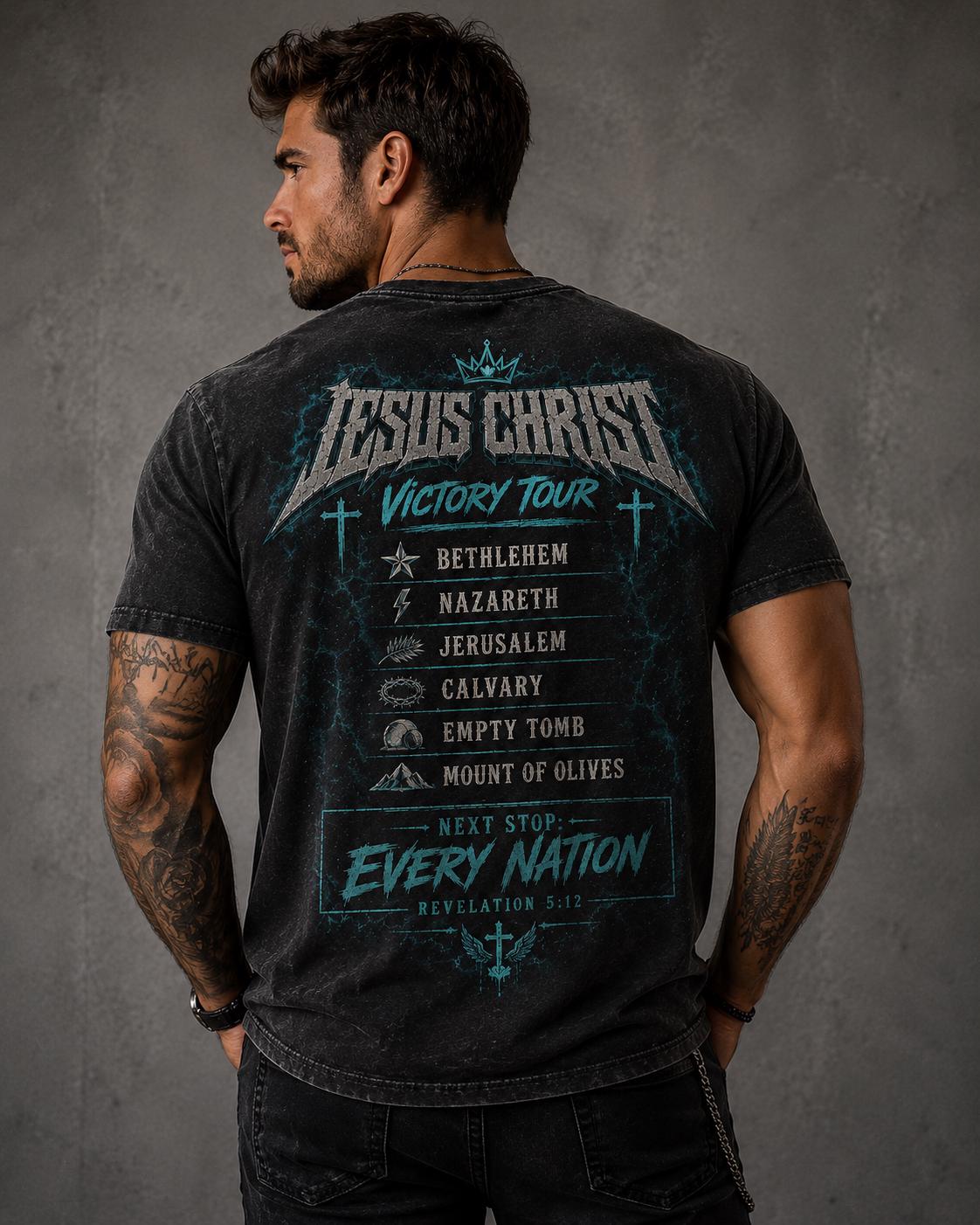 Jesus Christ Victory Tour Christian T-Shirt
