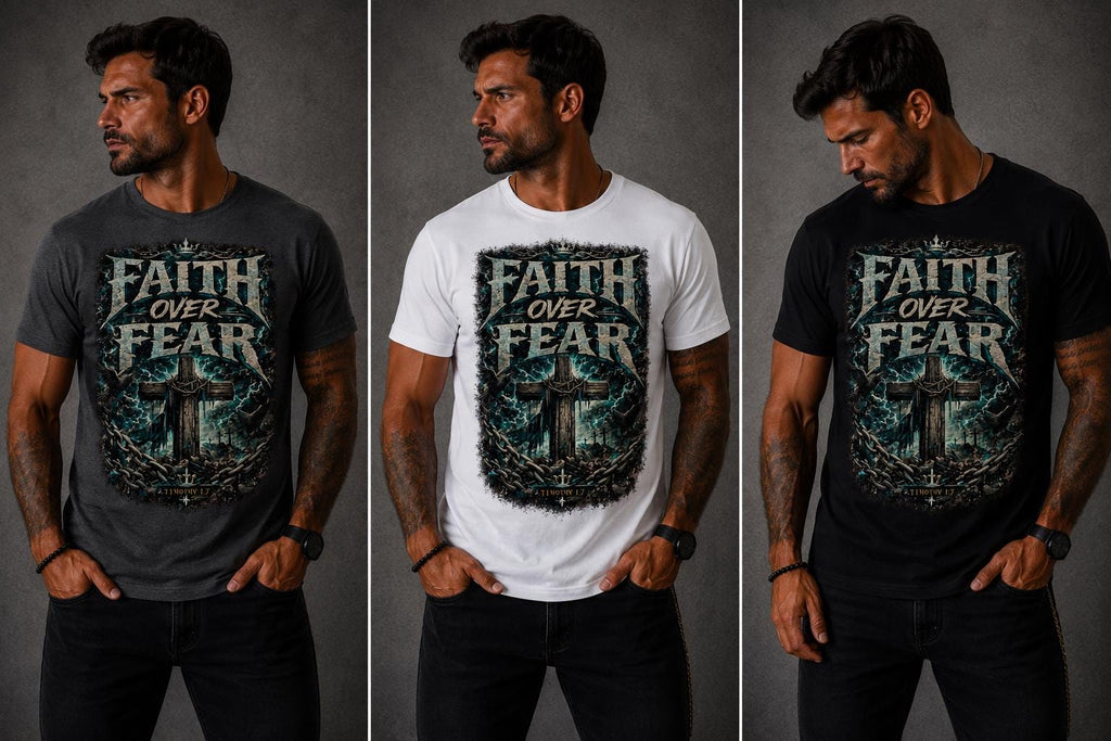 Faith Over Fear Christian Warrior T-Shirt