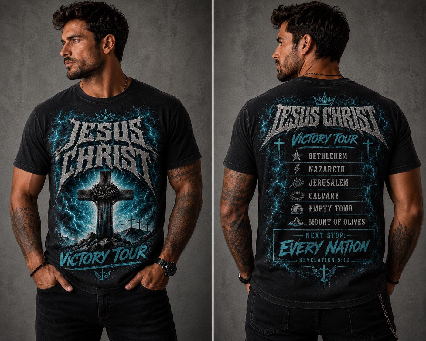 Jesus Christ Victory Tour Christian T-Shirt