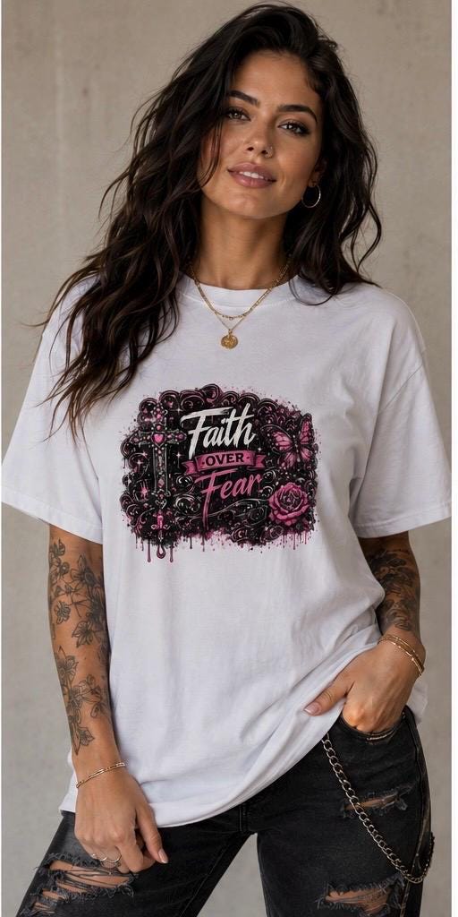 Faith Over Fear Christian T Shirt