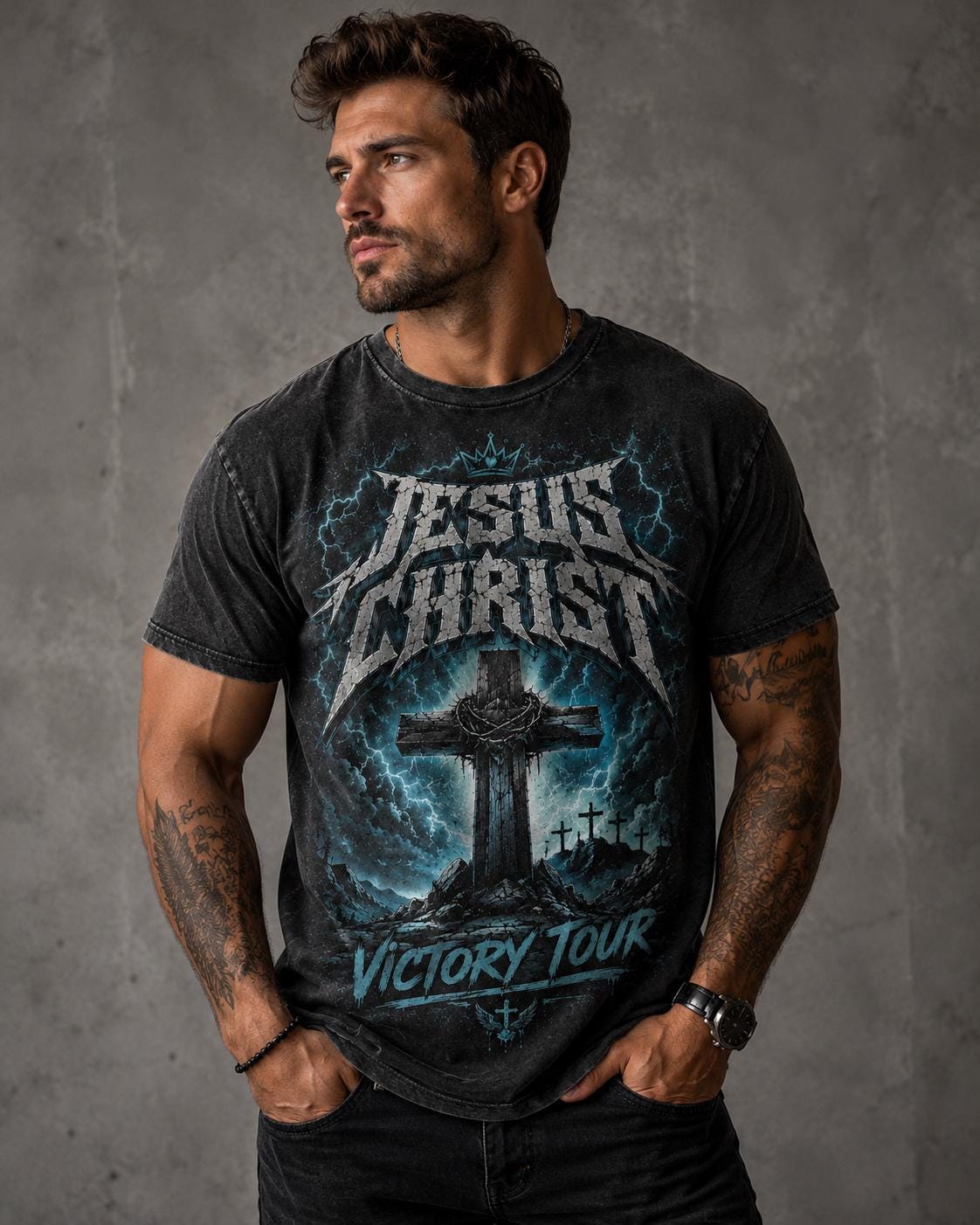 Jesus Christ Victory Tour Christian T-Shirt