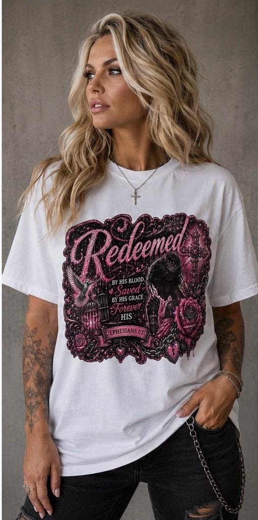 Redeemed – Christian Graphic T-Shirt