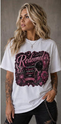 Redeemed – Christian Graphic T-Shirt