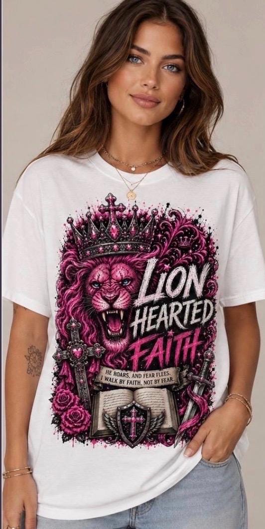 Lionhearted Faith Christian T-Shirt