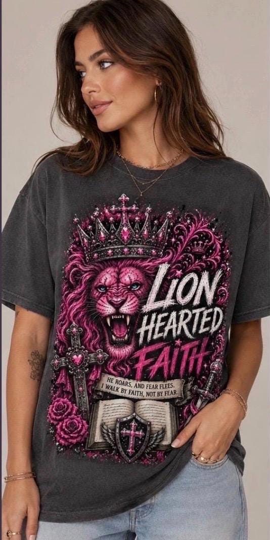 Lionhearted Faith Christian T-Shirt