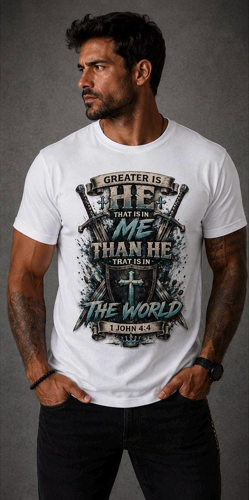 Greater Is He Christian Warrior T-Shirt